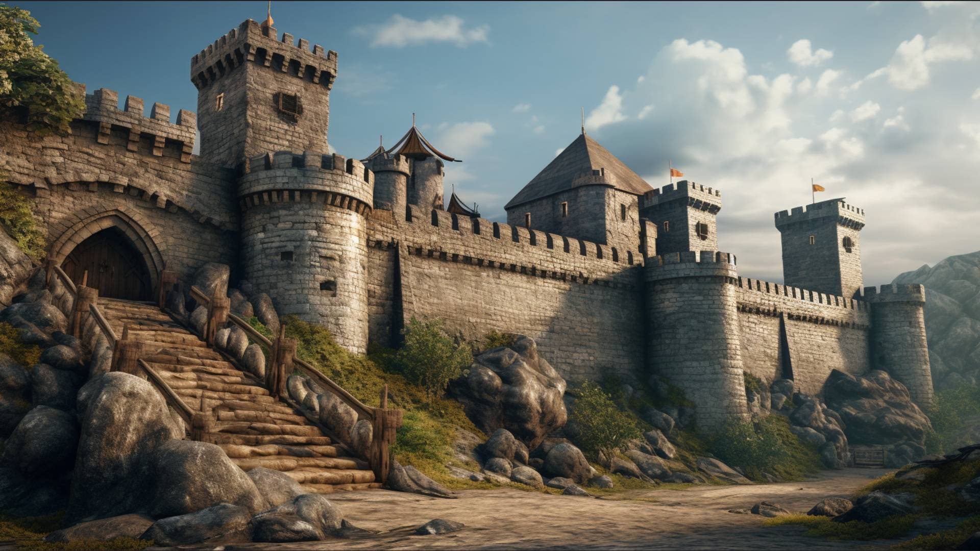 NHC - Medieval Castle Backgrounds in 2D Assets - UE Marketplace